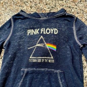 2T bluish grey hoodie with Pink Floyd logo. Distressed style in great condition.